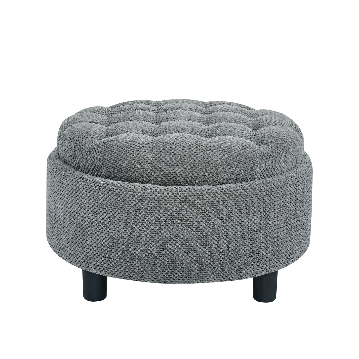 Storage Round Footstool Table Ottoman Home Essentials