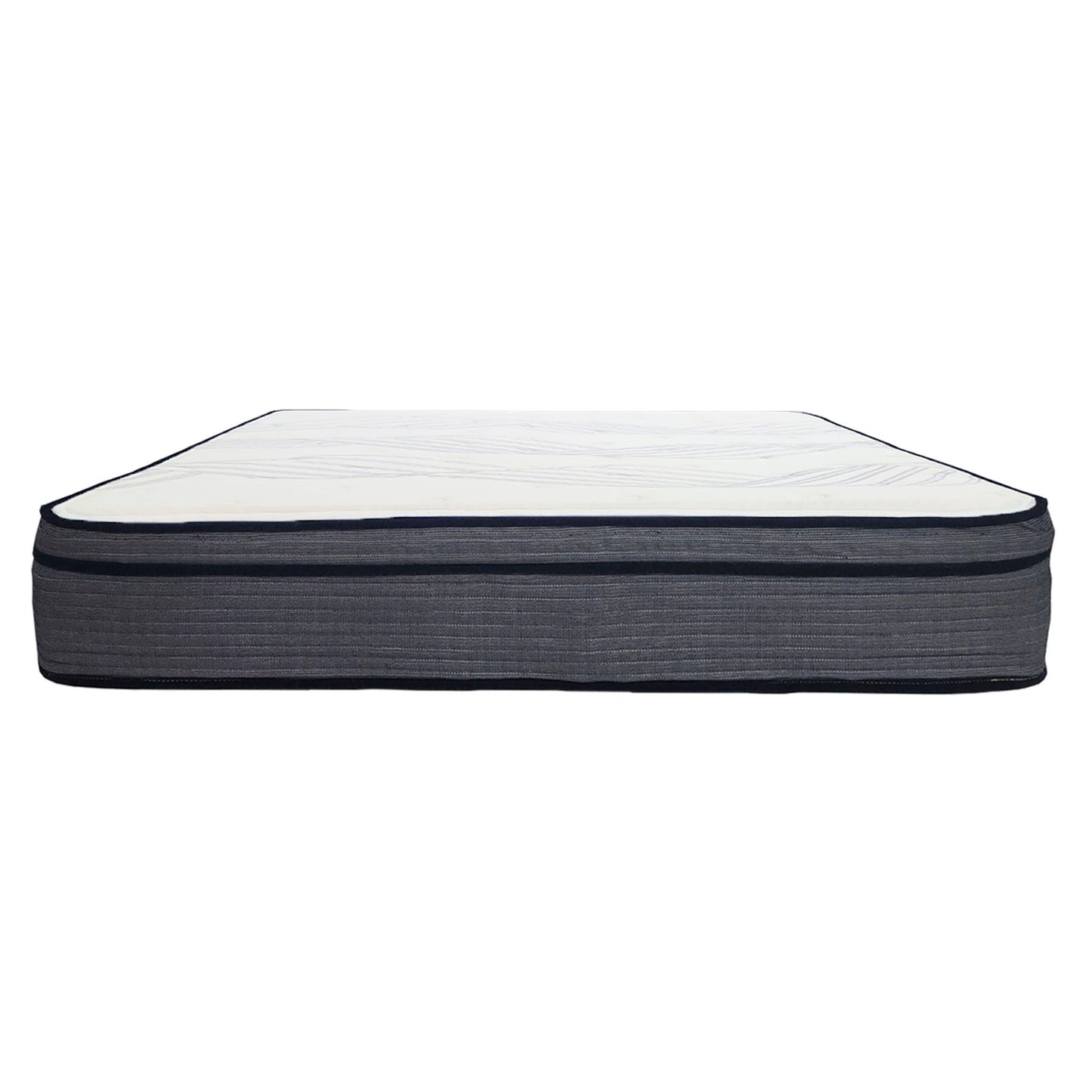 Hybrid Plush Foam Mattress, Soft Polyester Knit Cover, Multi Layer Foam Mattress - White / Gray - King Daily Nest