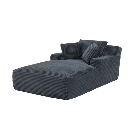 Oversized Chaise Lounge Chair Indoor For Living Room - Dark Gray Home Essentials
