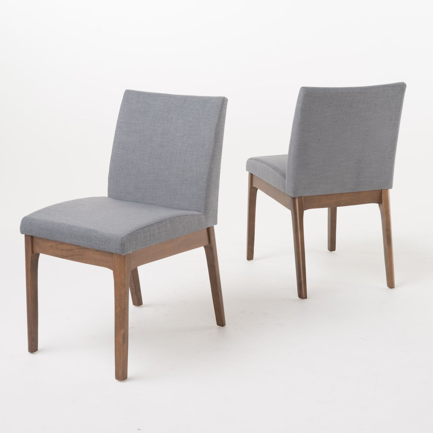 Contemporary Fabric Comfort Dining Chairs (Set of 2) Noble House