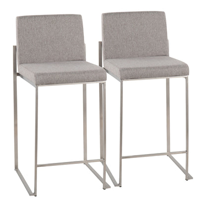 Fuji - Contemporary High Back Counter Stool, Functional Design Lumi Source