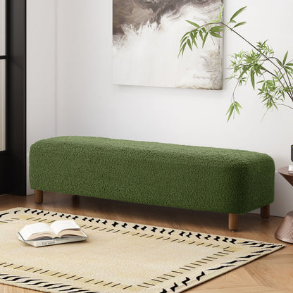 Contemporary Ottoman With Foam Cushion And Durable Upholstery Noble House