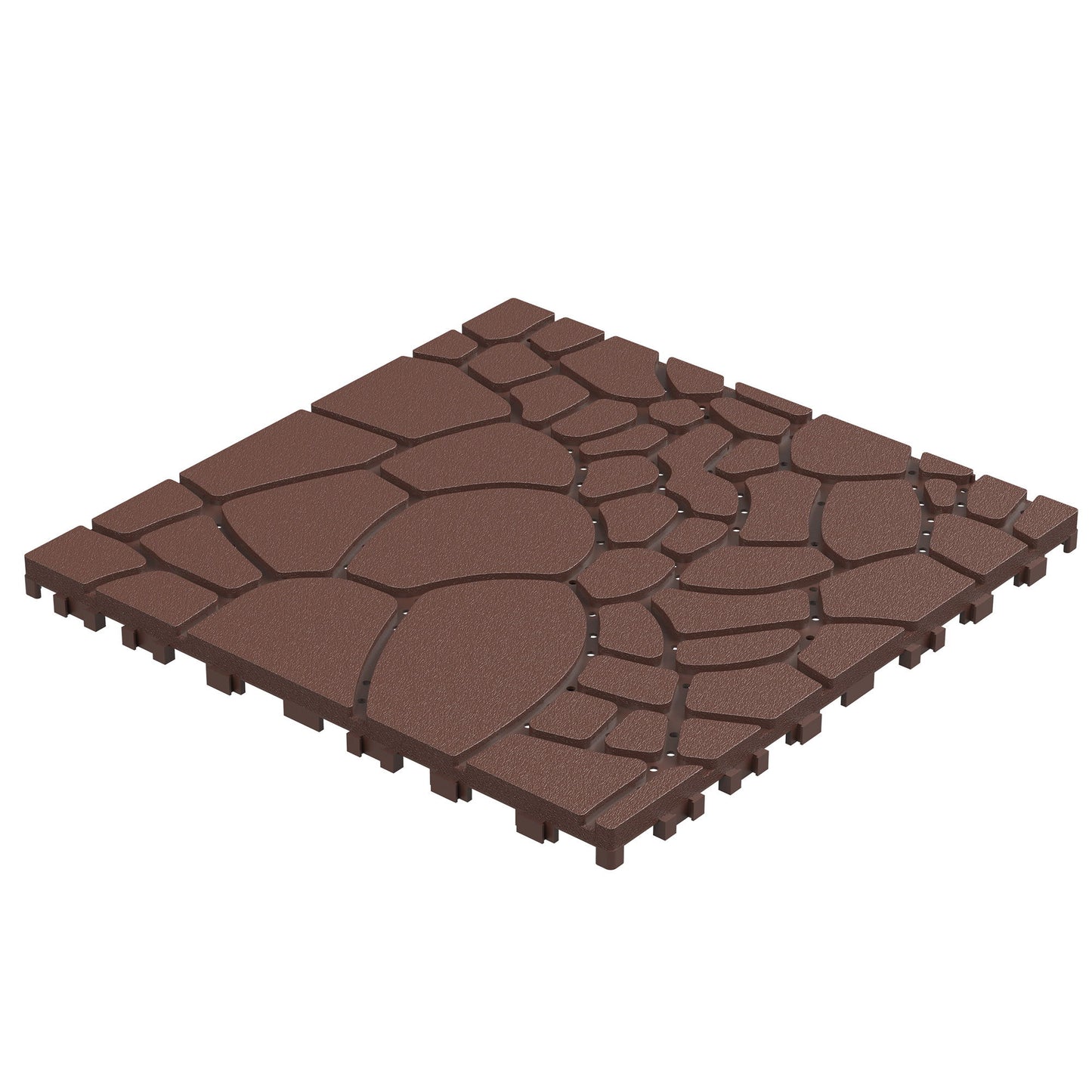 Stone Texture Patio Deck Tiles, Diy Module Interlocking Decking Floor Tiles Daily Nest