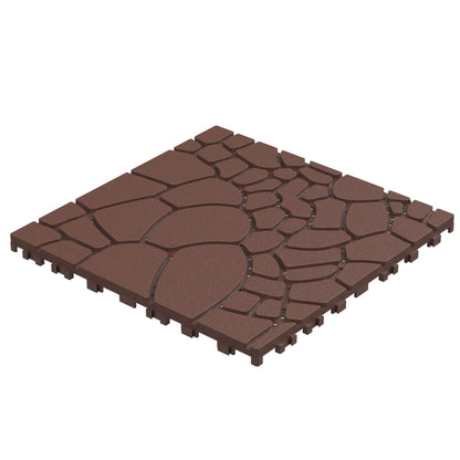 Stone Texture Patio Deck Tiles, Diy Module Interlocking Decking Floor Tiles Daily Nest