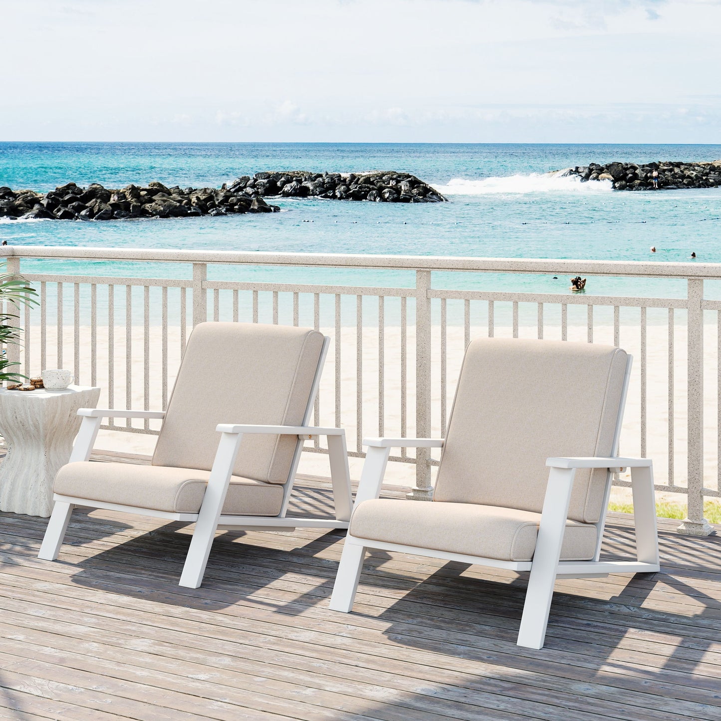 Outdoor Patio Lounge Chair (Set of 2) Noble House