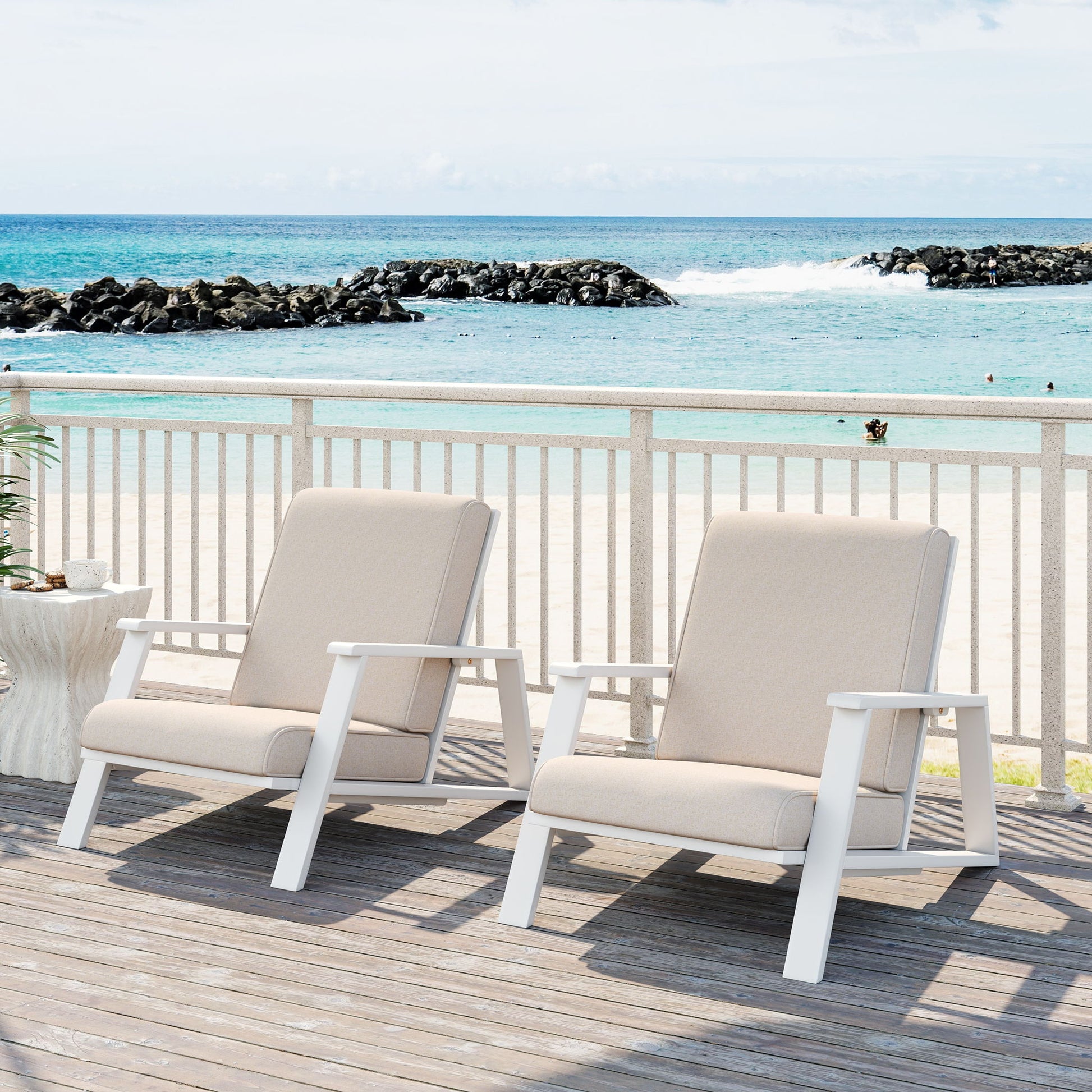 Outdoor Patio Lounge Chair (Set of 2) Noble House