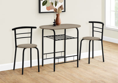3 Pieces Dining Table Set, Small, Contemporary & Modern 8th Street
