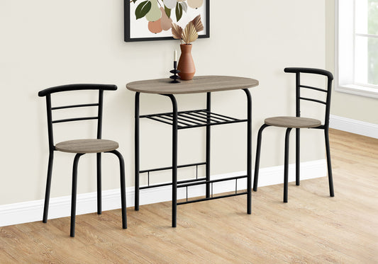3 Pieces Dining Table Set, Small, Contemporary & Modern 8th Street