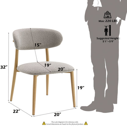 Kacey - Boucle Side Chair (Set of 2) - Gray Acme
