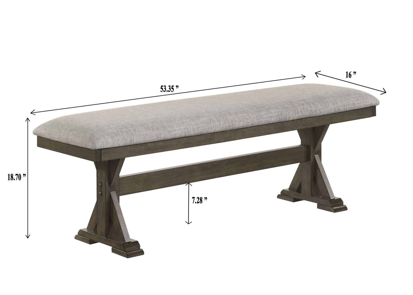 Lloyd - Bench - Brown / Gray Crown Mark