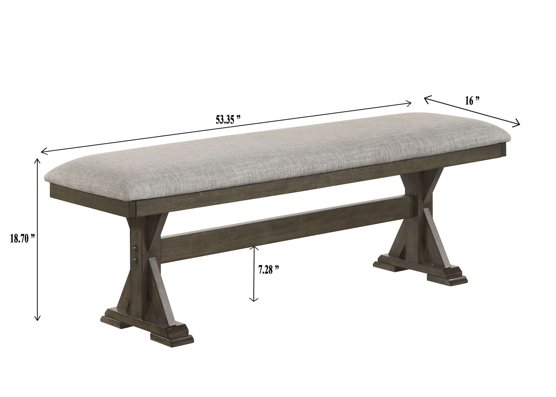 Lloyd - Bench - Brown / Gray Crown Mark