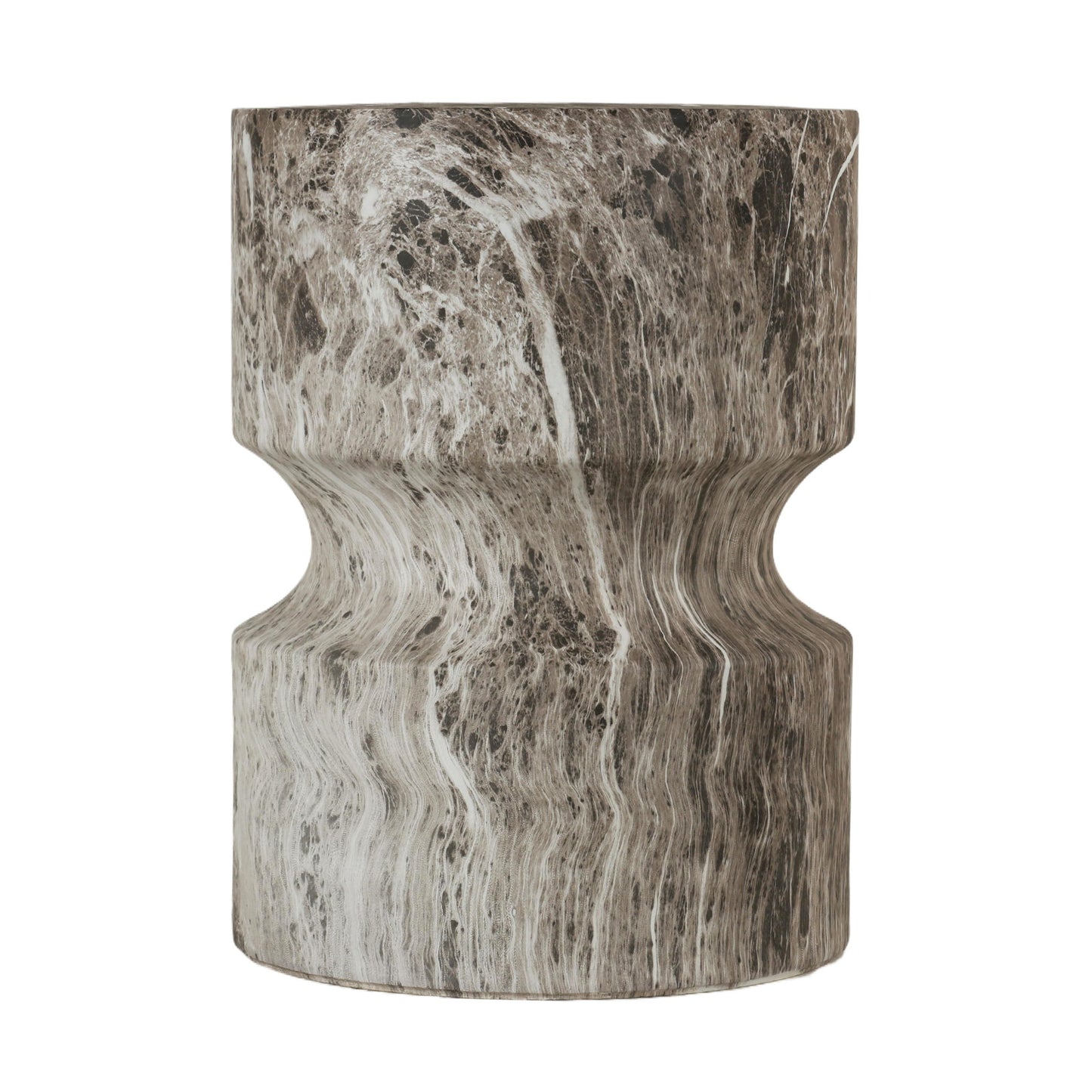 Outdoor Geometric Round End Table - Marble Home Essentials