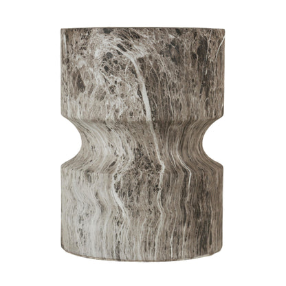 Outdoor Geometric Round End Table - Marble Home Essentials