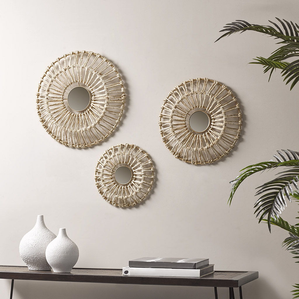 Ella - Corn Leaves Wall Decoration (Set of 3) - Neutral