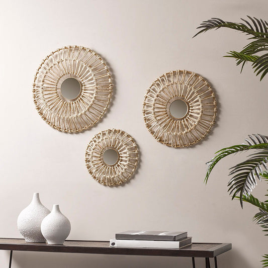 Ella - Corn Leaves Wall Decoration (Set of 3) - Neutral