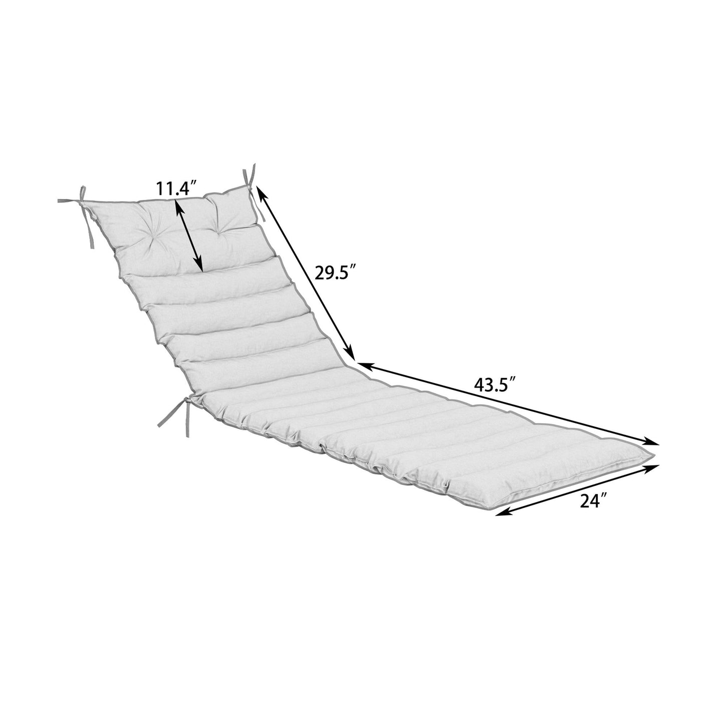 2 Piece Outdoor Chaise Lounge Chair Cushion Set Home Essentials