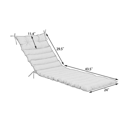 2 Piece Outdoor Chaise Lounge Chair Cushion Set Home Essentials