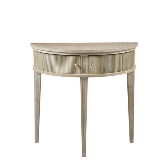Vintage Storage Console Table With Elegant Farmhouse Charm - Reclaimed Wheat JLA