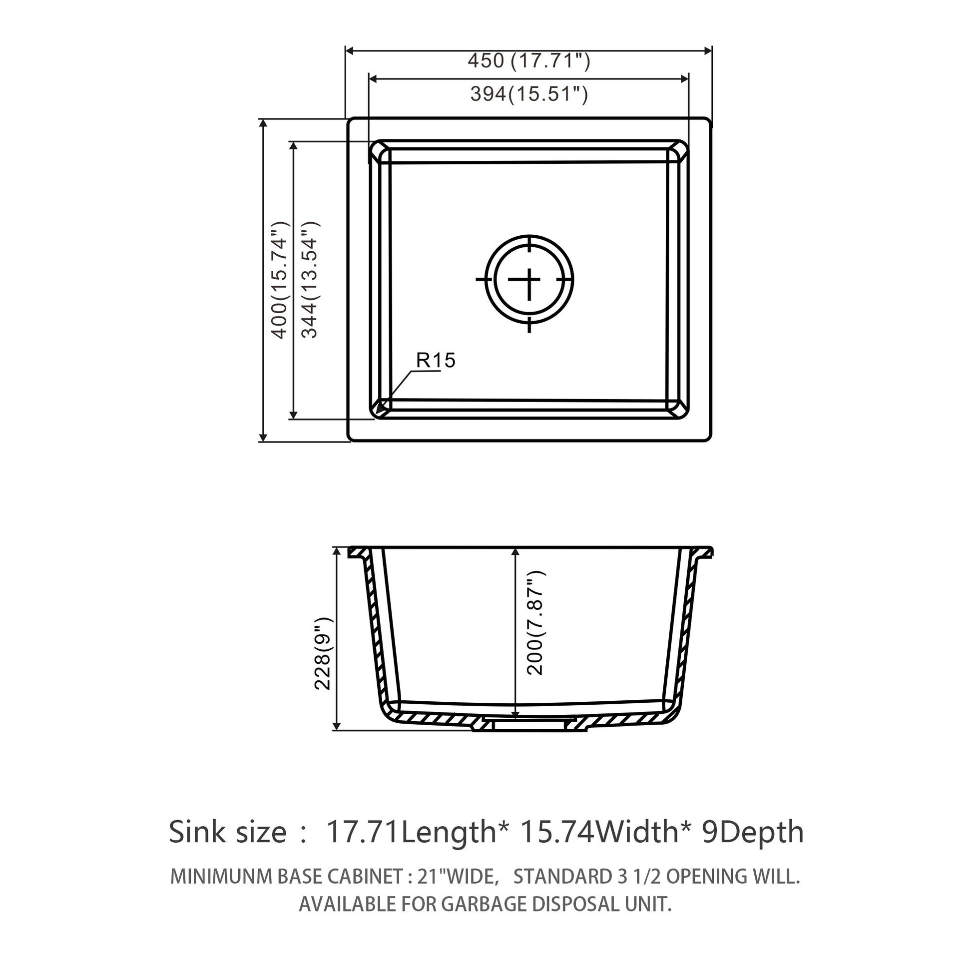 Modern Quartz Kitchen Sink Undermount Granite Composite Daily Nest
