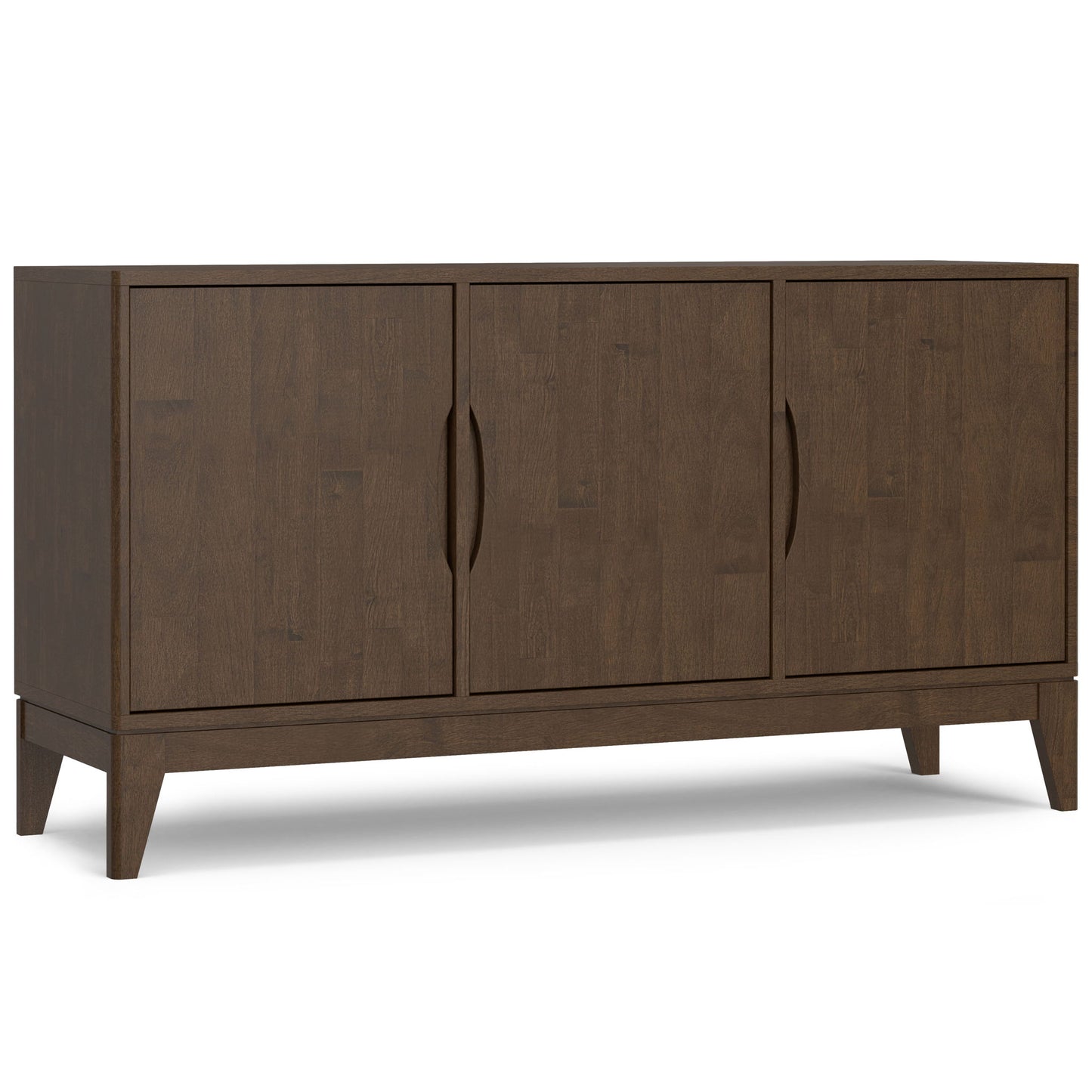 Harper - 3 Door Sideboard Buffet / Storage Cabinet - Walnut Brown Simpli-Home