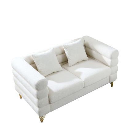 Oversized 2 Seater Sectional Sofa With Deep Seating And 2 Pillows Home Essentials