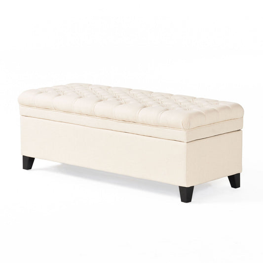 Juliana - Storage Ottoman With Birch Legs Noble House