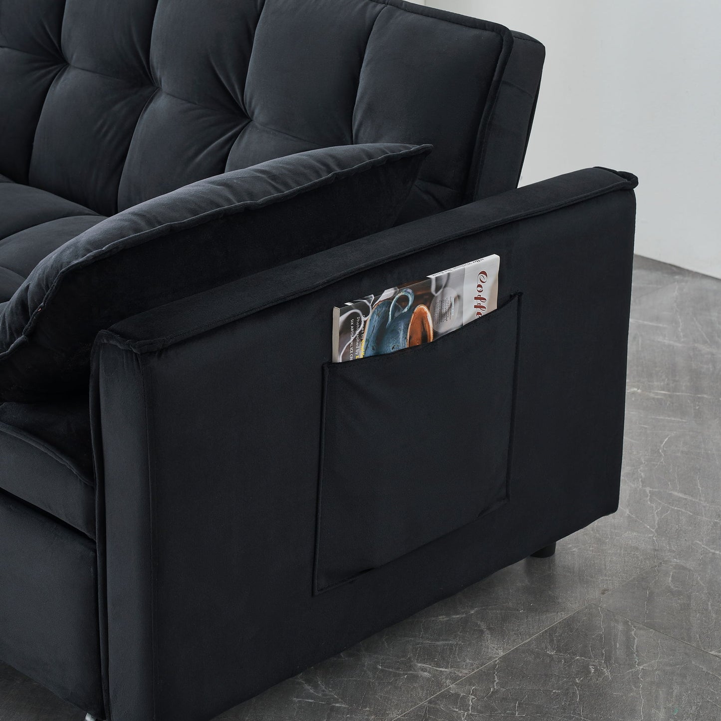 Sofa Bed With Pockets, 3 In 1 Convertible For Living Room Home Essentials