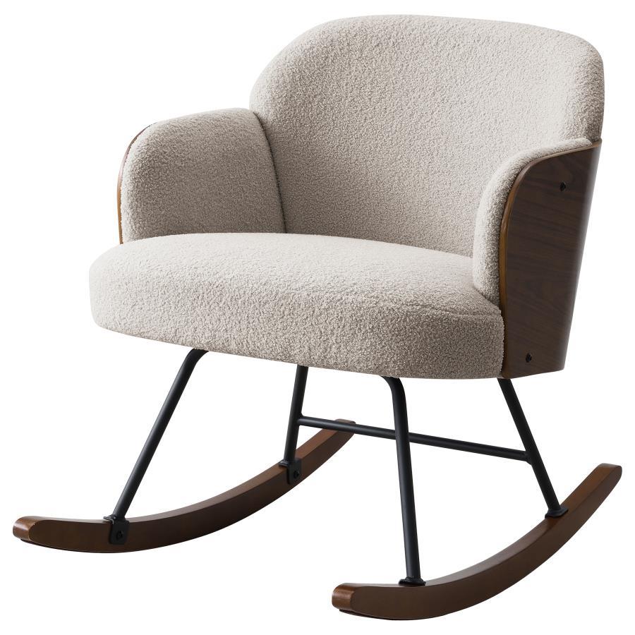 Paige - Boucle Upholstered Mid Back Rocking Chair Coaster Fine Furniture
