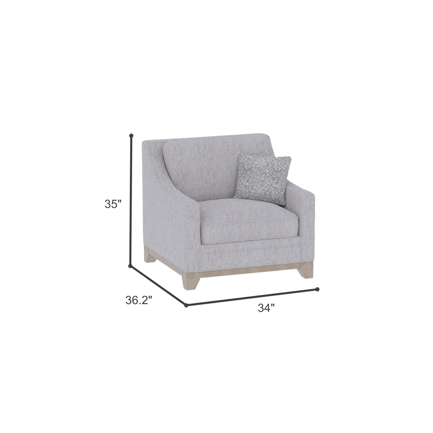 Lounge Chair With Casual Accent - Gray Emerald Home