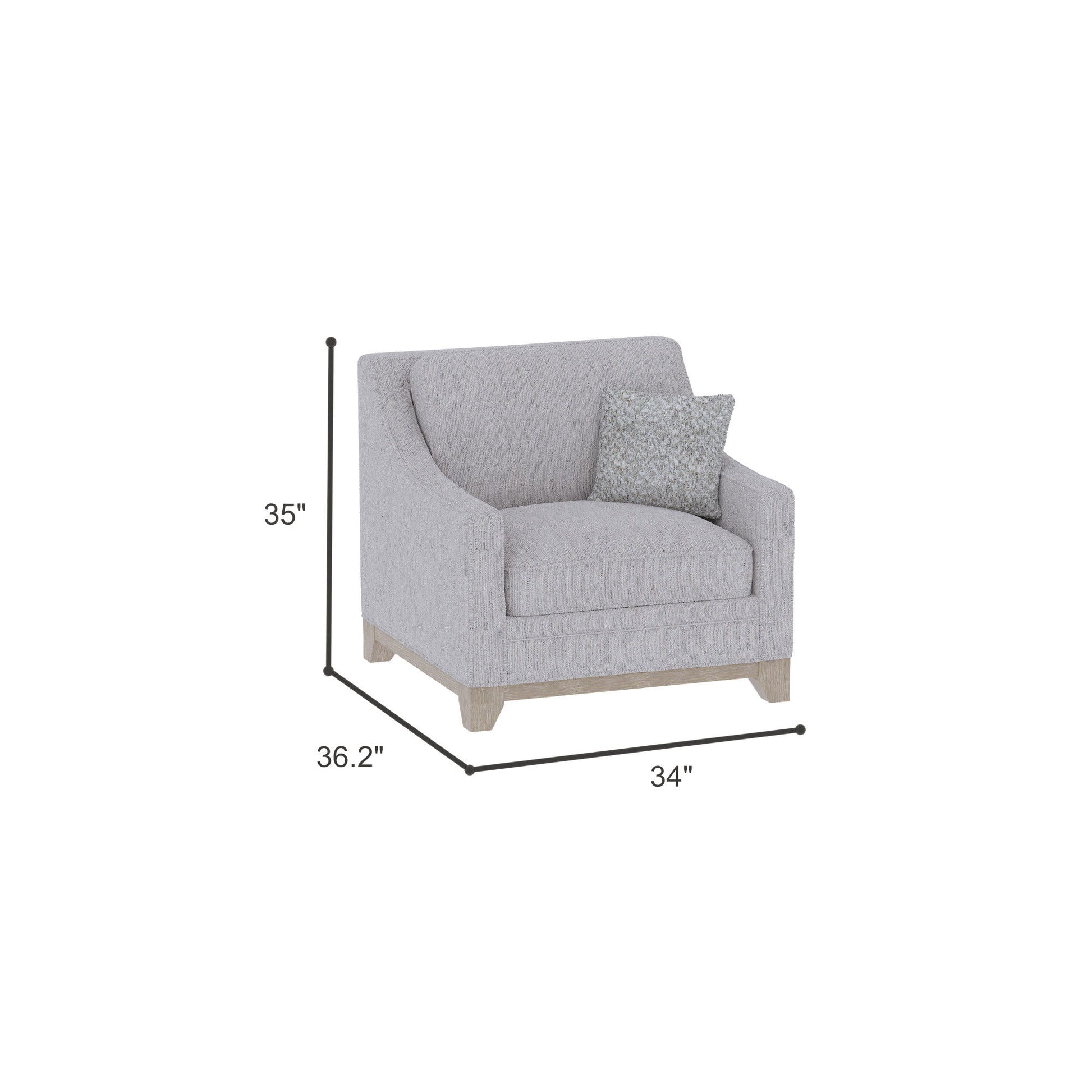 Lounge Chair With Casual Accent - Gray Emerald Home