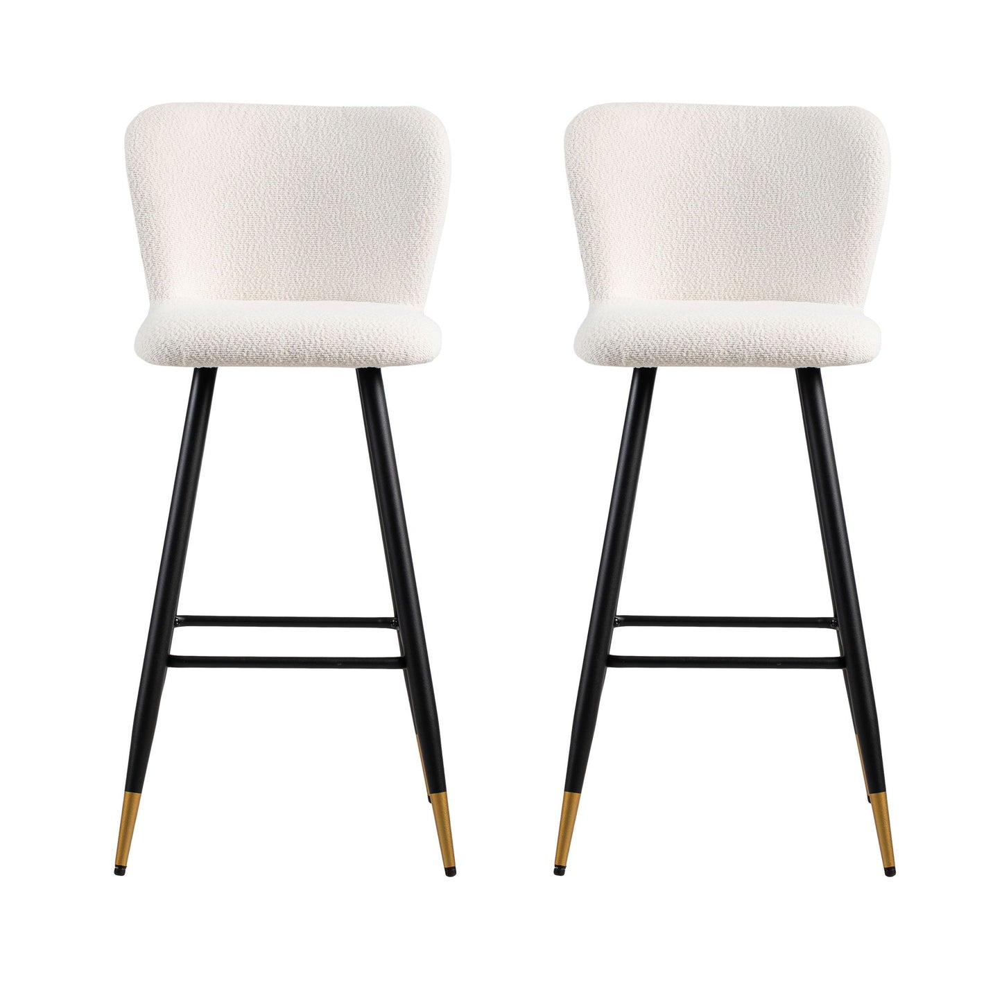 Modern Style Barstool, Tipped Ends, Suitable For Various Decoration Styles - White Noble House