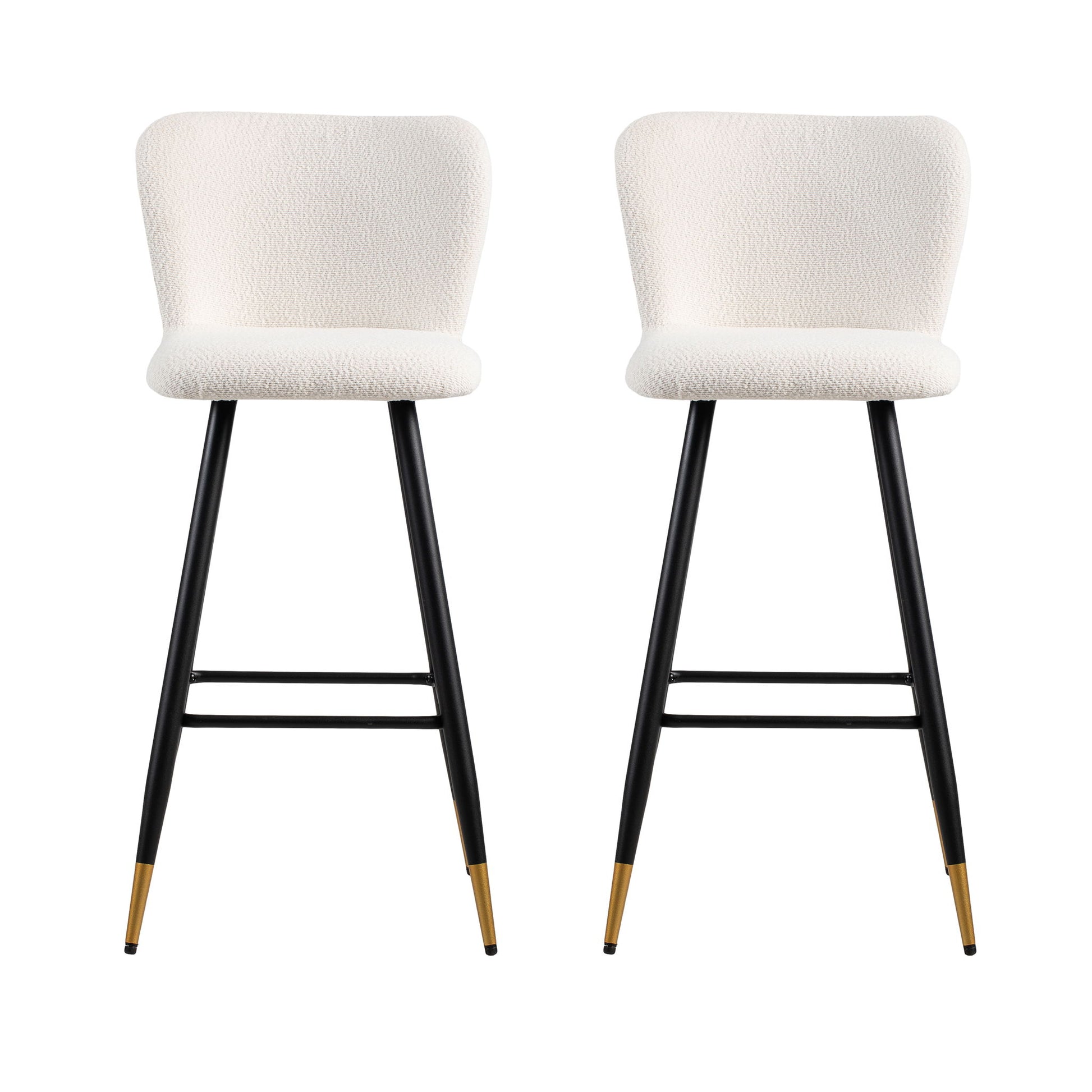 Modern Style Barstool, Tipped Ends, Suitable For Various Decoration Styles - White Noble House
