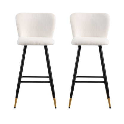 Modern Style Barstool, Tipped Ends, Suitable For Various Decoration Styles - White Noble House