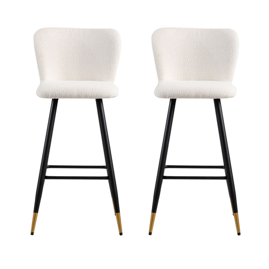 Modern Style Barstool, Tipped Ends, Suitable For Various Decoration Styles - White Noble House