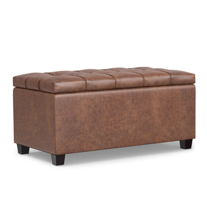 Sienna - Upholstered Storage Ottoman Bench Simpli-Home