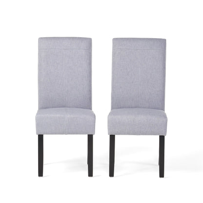 Amaranthine - Upholstered Dining Chair With High Back And Wood Legs (Set of 2) - Light Gray Noble House