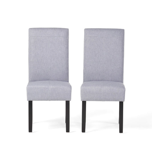 Amaranthine - Upholstered Dining Chair With High Back And Wood Legs (Set of 2) - Light Gray Noble House