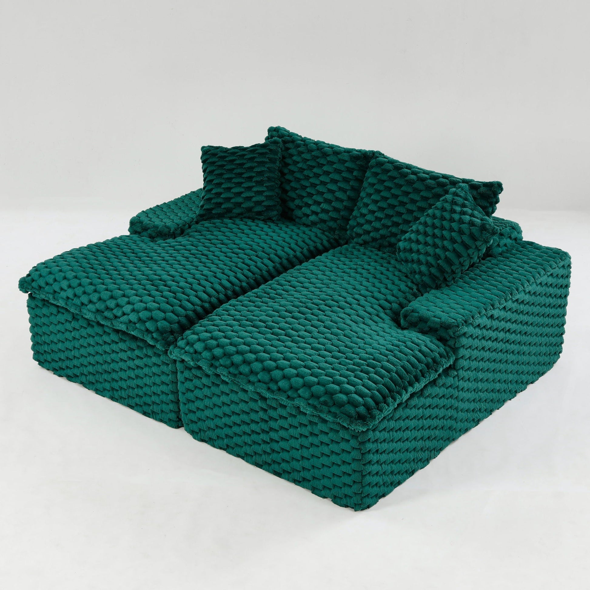 Double Chaise Lounge With Full Compressed Sponge Home Essentials