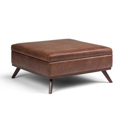 Owen - Multifunctional Square Coffee Table Storage Ottoman Simpli-Home
