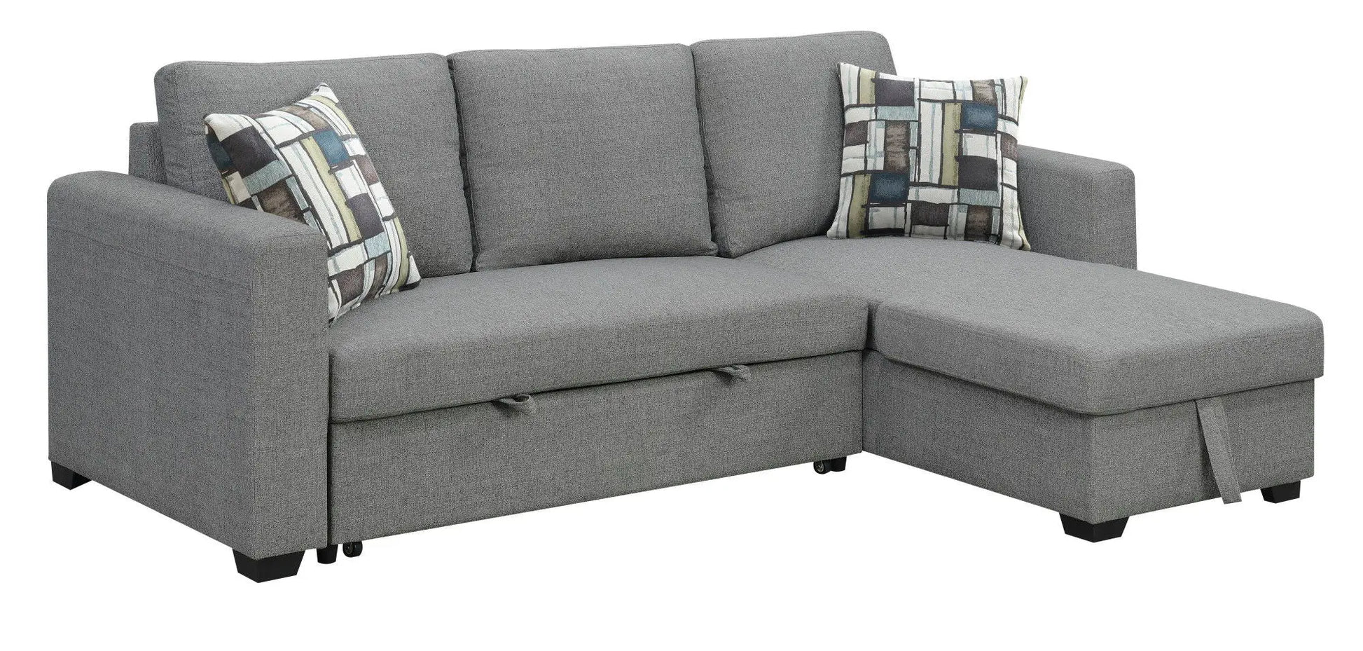 Pensole - Reversible Pop - Up Sleeper Sectional Emerald Home