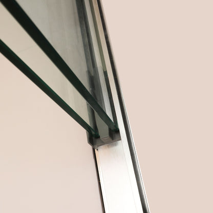 Modern Double Sliding Shower Enclosure, Tempered Glass Daily Nest