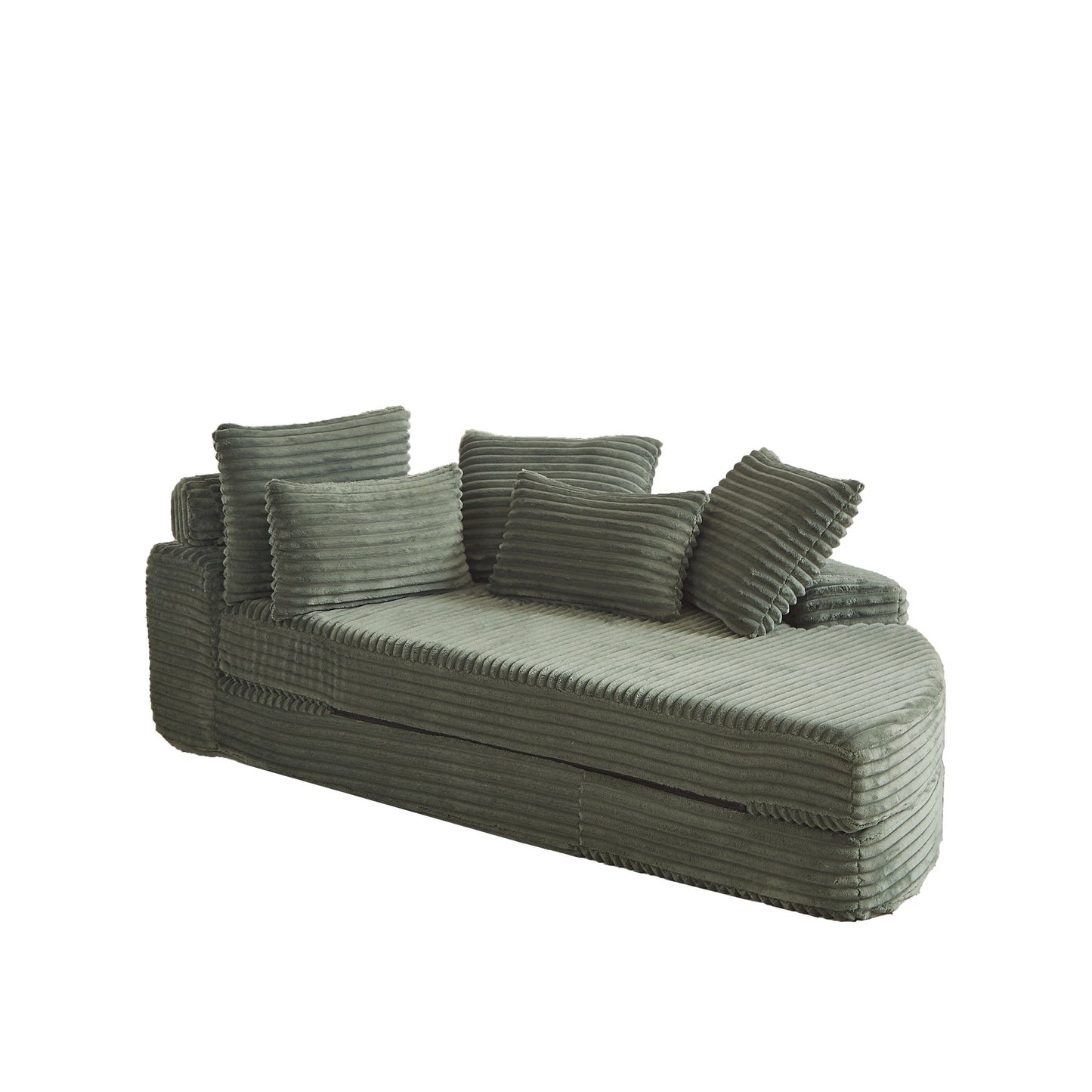 Semi Circular 2 In 1 Sofa Bed With Neck Pillow Home Essentials