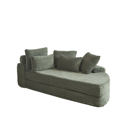 Semi Circular 2 In 1 Sofa Bed With Neck Pillow Home Essentials
