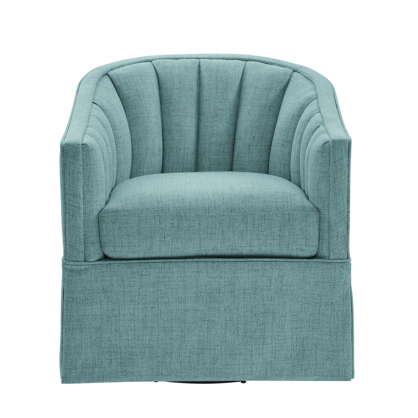 Solitude - Skirted Swivel Accent Chair With Hemp Like Ridgecrest Home