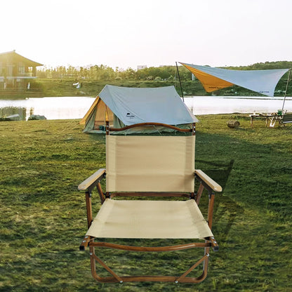 Comfy Foldable And Portable Chair With Armrests, Indoor And Outdoor (Set of 4) - Brown Home Essentials