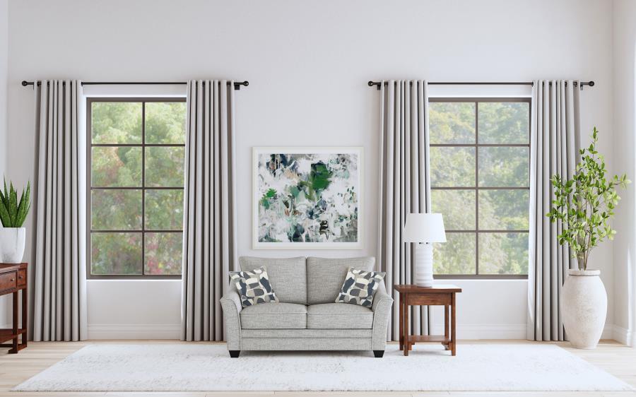 Tomkins - Boucle Upholstered Loveseat - Light Gray Coaster Fine Furniture
