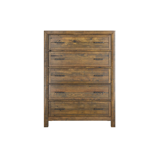5 Drawer Chest With - Brown Home Essentials