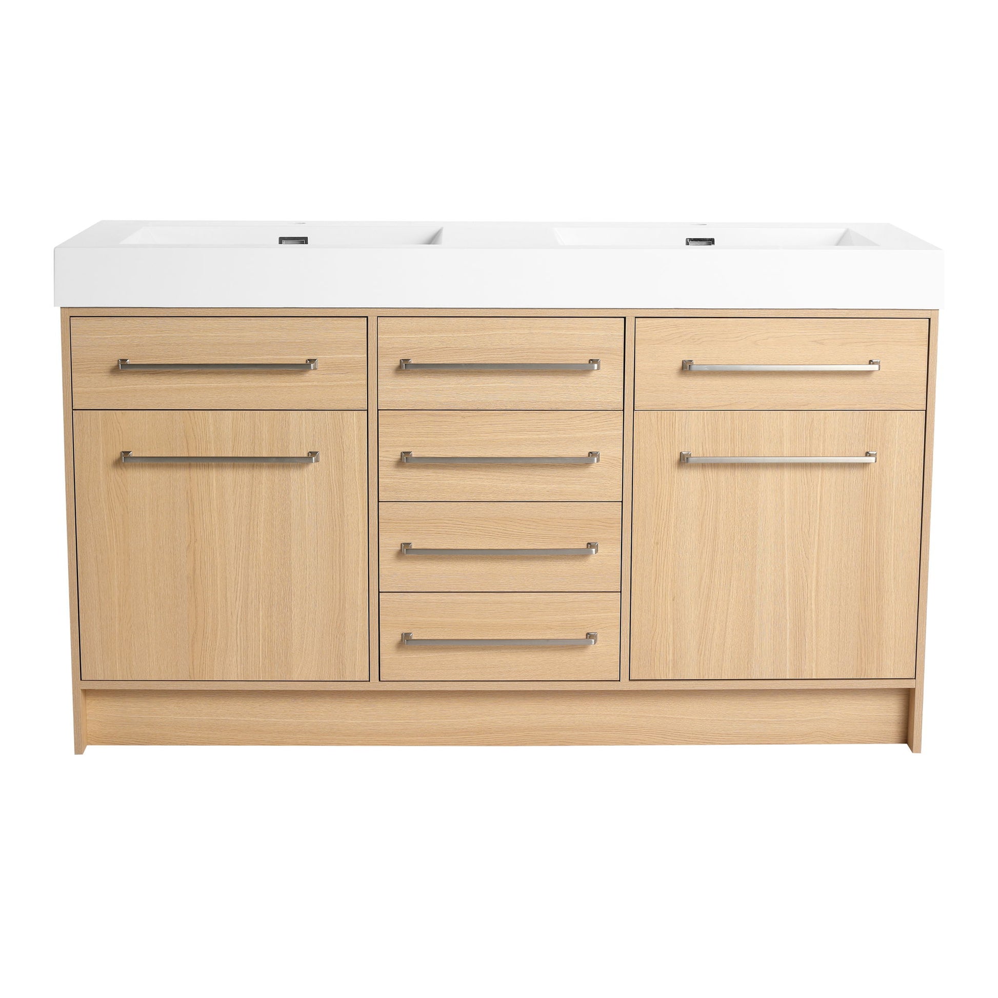 Freestanding Bathroom Vanity With Resin Sink, Soft-Closing Doors And Drawers Home Essentials