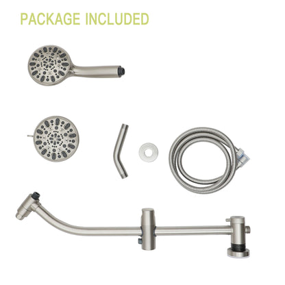 Multi Function Dual Shower Head Shower System With 4.7" Rain Showerhead, 7 Function Hand Shower, Adjustable Slide Bar Daily Nest