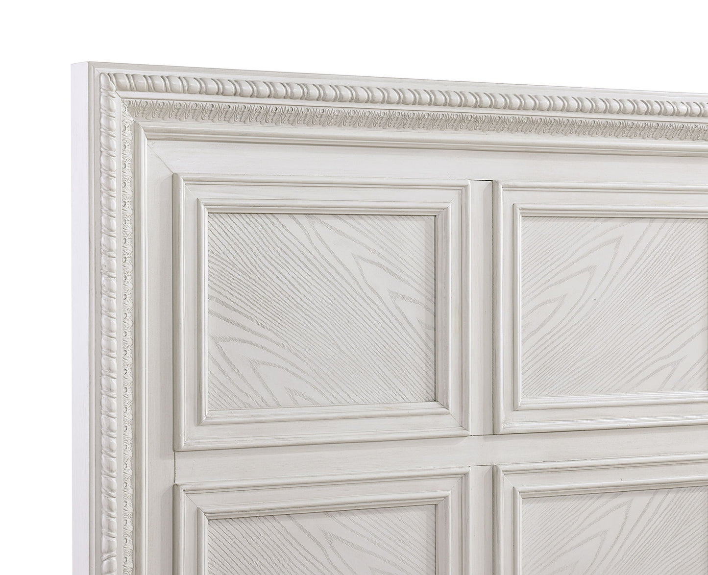 Alexandria - Queen Panel Bed- White Crown Mark